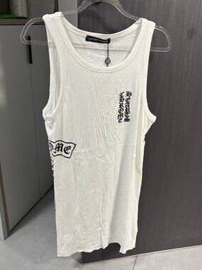 Chrome Hearts white sleeveless dress